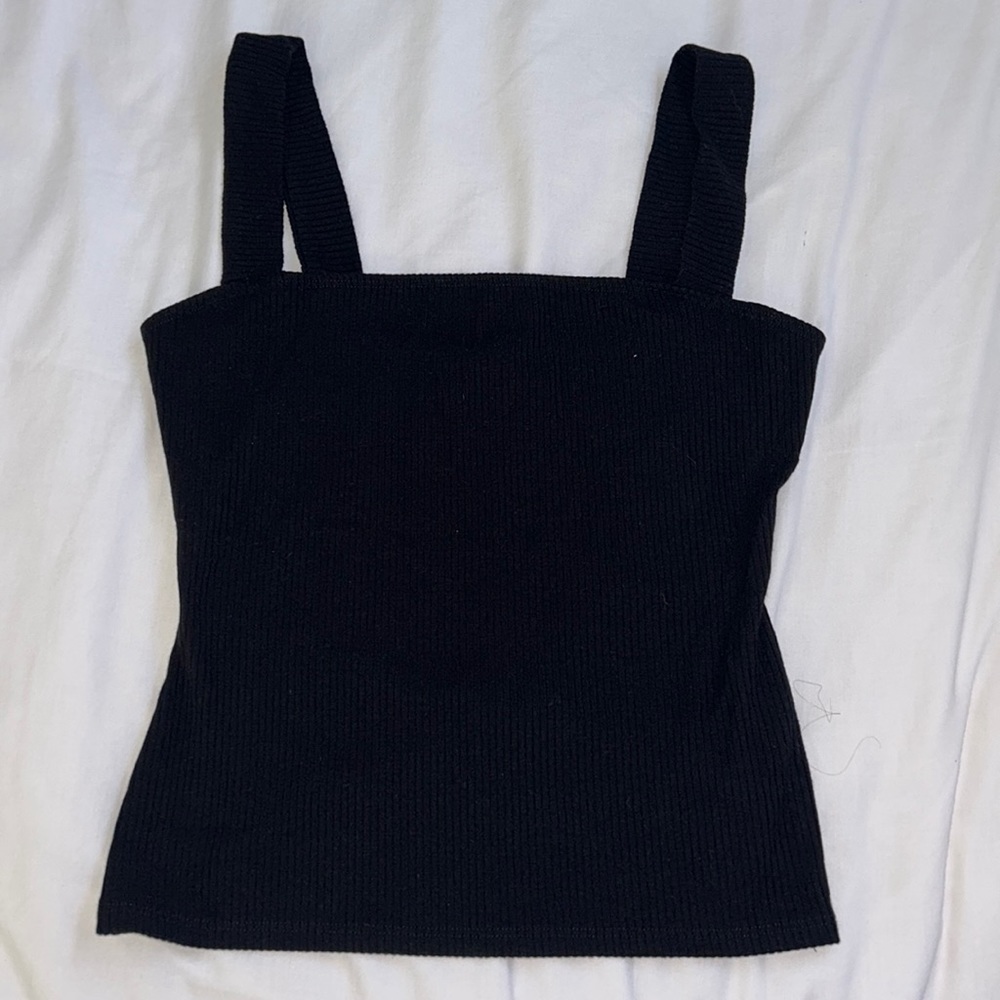 Reformation Ribbed Square Neck Tank Top